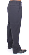 Black Wool Stretch Pleated Pants Dolce & Gabbana