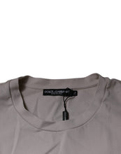 Dolce & Gabbana Beige DG Logo Crew Neck Short Sleeves T-shirt