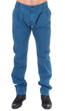 Blue Cotton Straight Fit Chinos GF Ferre