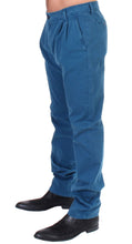 Blue Cotton Straight Fit Chinos GF Ferre