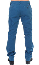 Blue Cotton Straight Fit Chinos GF Ferre