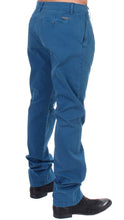 Blue Cotton Straight Fit Chinos GF Ferre