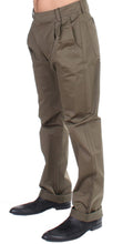 Green Cotton Stretch Comfort Fit Pants GF Ferre
