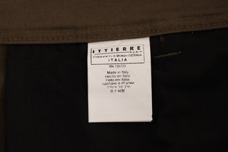 Green Cotton Stretch Comfort Fit Pants GF Ferre
