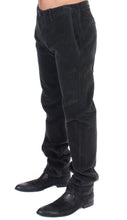 Black Corduroy Cotton Straight Fit Pants GF Ferre