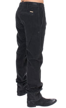 Black Corduroy Cotton Straight Fit Pants GF Ferre