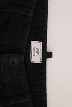 Black Corduroy Cotton Straight Fit Pants GF Ferre