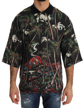 Black Volcano Sicily Short Sleeve T-Shirt Dolce & Gabbana