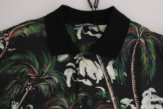 Black Volcano Sicily Short Sleeve T-Shirt Dolce & Gabbana
