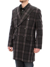 Gray Double Breasted Coat Jacket Dolce & Gabbana