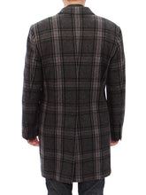 Gray Double Breasted Coat Jacket Dolce & Gabbana
