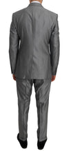 Black Stretch Crystal Bee Slim Fit Suit Dolce & Gabbana