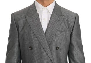 Black Stretch Crystal Bee Slim Fit Suit Dolce & Gabbana