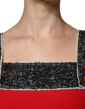 Dolce & Gabbana Red Wool Sleeveless A-line Flared Mini Dress