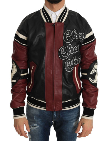 Leather Club Lounge Black Red Jacket Dolce & Gabbana