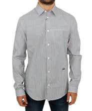 Gray Striped Cotton Casual Shirt GF Ferre