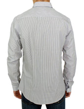 Gray Striped Cotton Casual Shirt GF Ferre