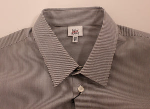Gray Striped Cotton Casual Shirt GF Ferre