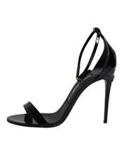 Dolce & Gabbana Black KEIRA Heels Ankle Strap Sandals Shoes