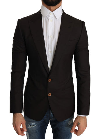 Brown Wool SICILIA Jacket Coat Blazer Dolce & Gabbana