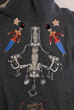 Fairy Tale Crystal Gray Cashmere Sweater Dolce & Gabbana
