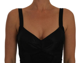 Romper Bodysuit Black Floral Stretch Dress Dolce & Gabbana