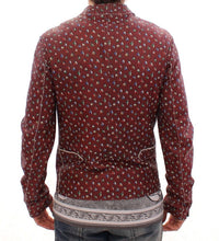 Bordeaux Leather Boxer Print Jacket Coat Dolce & Gabbana
