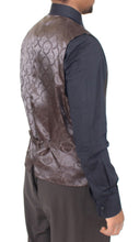 Brown Striped Stretch Dress Vest Dolce & Gabbana