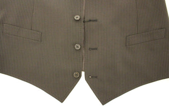 Brown Striped Stretch Dress Vest Dolce & Gabbana