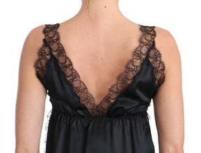 Lingerie Cami Black Lace Silk Stretch Dolce & Gabbana