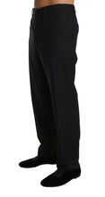 Black Wool Stretch Formal Trousers Dolce & Gabbana