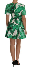 A-Line Banana Leaf Pineapple Crystal Dress Dolce & Gabbana