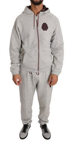 Gray Cotton Sweater Pants Tracksuit Billionaire Italian Couture
