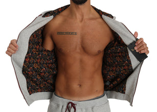 Gray Cotton Sweater Pants Tracksuit Billionaire Italian Couture