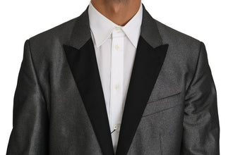 Gray Patterned MARTINI 2 Piece Suit Dolce & Gabbana