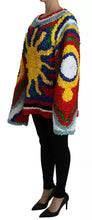 Dolce & Gabbana Multicolor Sun Ruffled Top Blouse Sweater