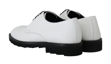 White Leather Derby Dress Formal Shoes Dolce & Gabbana