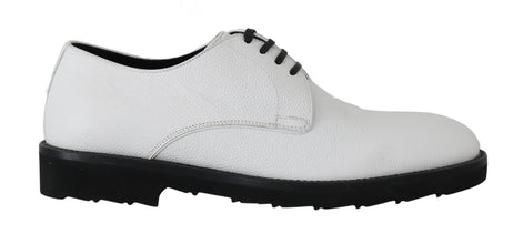 White Leather Derby Dress Formal Shoes Dolce & Gabbana