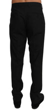 Black Wool Stretch Dress Trousers Pants Dolce & Gabbana