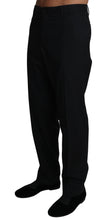 Black Wool Stretch Dress Trousers Pants Dolce & Gabbana