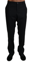 Black Wool Stretch Dress Trousers Pants Dolce & Gabbana