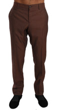 Brown Wool Silk Formal Trousers Pants Dolce & Gabbana