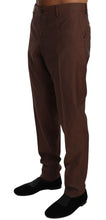 Brown Wool Silk Formal Trousers Pants Dolce & Gabbana