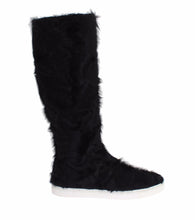 Black Xiangao Lamb Fur Leather Boots Dolce & Gabbana