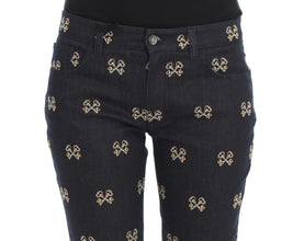 Blue Key Embroidered Slim Fit KATE Jeans Dolce & Gabbana