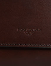 Dolce & Gabbana Brown Leather Logo Embossed Crossbody Bag