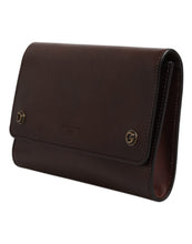 Dolce & Gabbana Brown Leather Logo Embossed Crossbody Bag