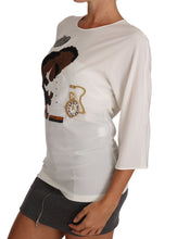 White Silk #dgfamily Crystal T-shirt Dolce & Gabbana
