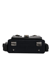 Dolce & Gabbana Black Leather Crossbody Top Handle Bag