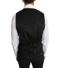 Gray Solid 100% Wool Waistcoat Vest Dolce & Gabbana